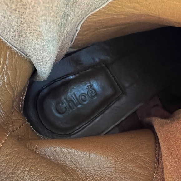 Chloe "Lexie" Light Brown Suede Flat Ankle Bootie w/ Double Zip Size - Picture 8 of 8